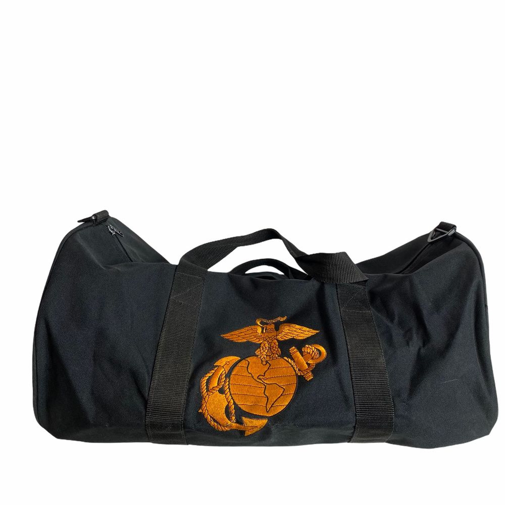 Marine Monogrammed Duffel Bag 20 X 11 Black Gold